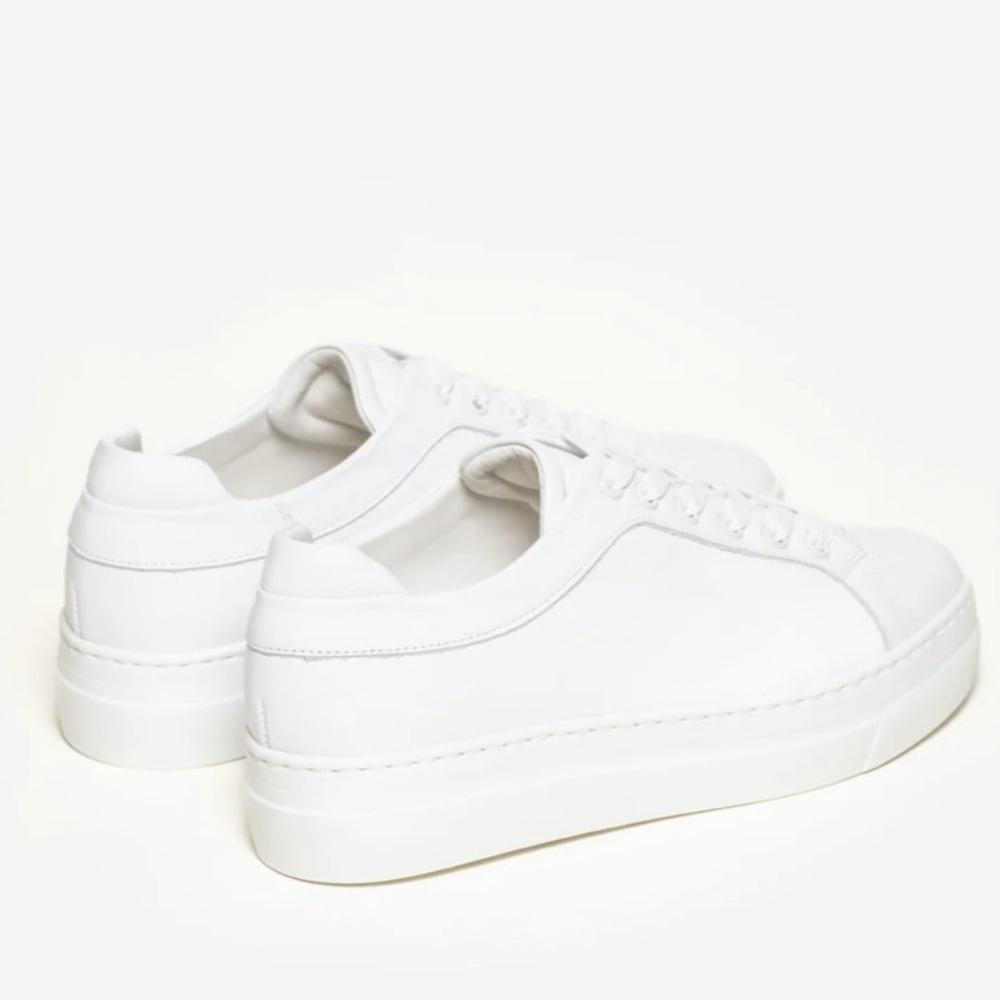 M gemi Palestra Alta platform white leather sneaker